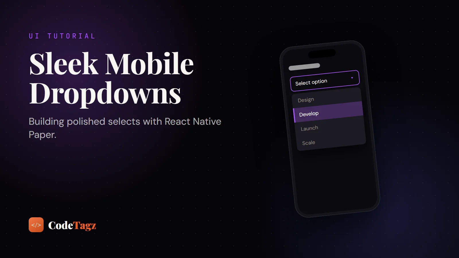 Frontend UI Case Study: Building Sleek Mobile Dropdowns with React Native Paper